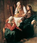 Jan Vermeer Christ in the House of Martha and Mary painting